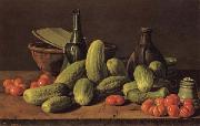 Luis Menendez Still Life with Cucumbers and Tomatoes Germany oil painting reproduction